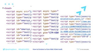 @sophiegibson #BrightonSEO How to Conduct a Core Web Vitals Audit
 