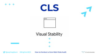 @sophiegibson #BrightonSEO How to Conduct a Core Web Vitals Audit
CLS
 