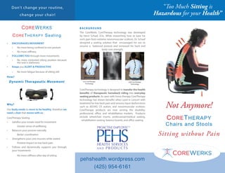 PEHS Proactive employee health services and products Corewerks brochure outside