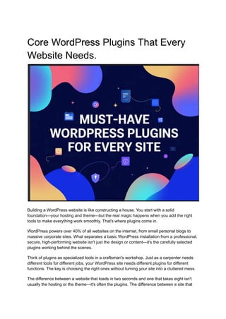 Core WordPress Plugins That Every Website Needs.pdf