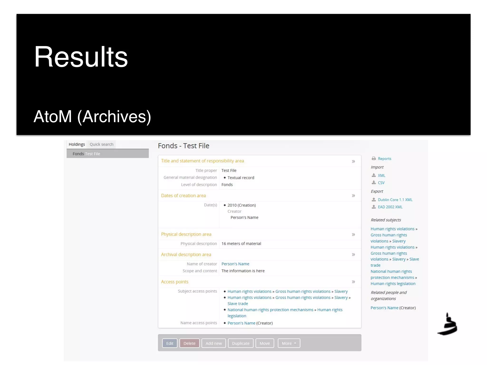 AtoM (Archives)
Results
 