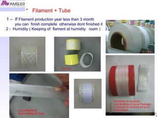 Mar-03
8
1 – If Filament production year less than 3 month
you can finish complete otherwise dont finished it
2 - Humidity ( Keeping of flament at humidity room )
* Filament + Tube
 