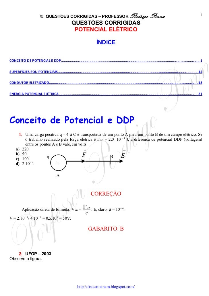 Campo e força eletrica