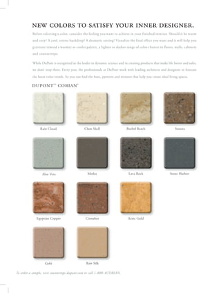 corian color choices