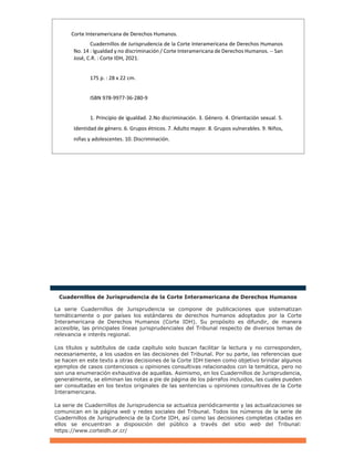 Cuadernillos de Jurisprudencia de la Corte Interamericana de Derechos Humanos
La serie Cuadernillos de Jurisprudencia se c...