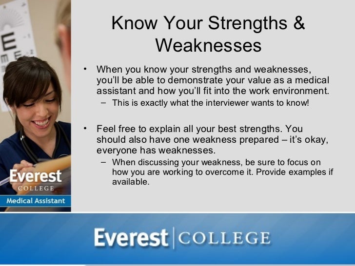strengths and weaknesses for interviews