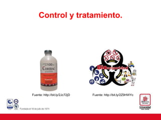 Control y tratamiento.
Fuente: http://bit.ly/2Jc72jD Fuente: http://bit.ly/2Z9HWYc
 