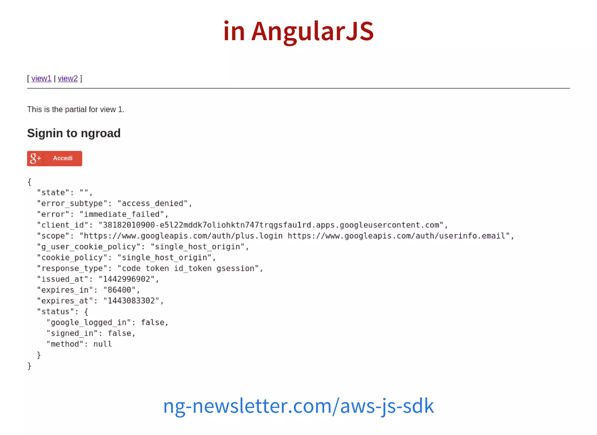 in AngularJS
ng-newsletter.com/aws-js-sdk
 