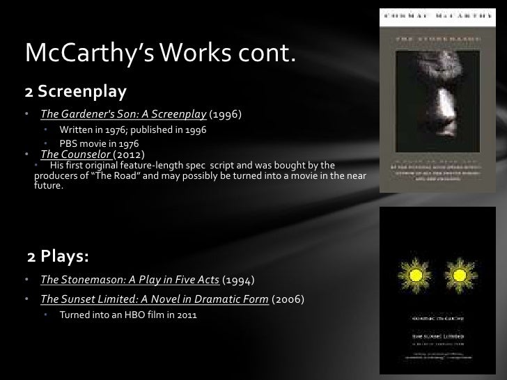 cormac mccarthy author presentation cormac mccarthy works