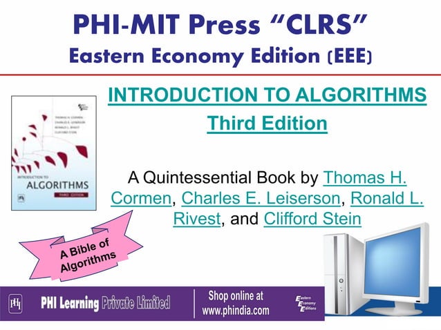 Introduction To Algorithms Third Edition Ppt Introduction To Algorithms Third Edition Ppt