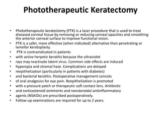 Ptk Procedure Corneal disorder | PPTX