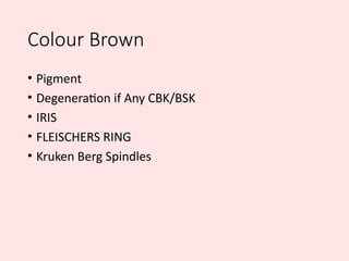 Tells about corneal colour coding ,and depicting there images | PPTX