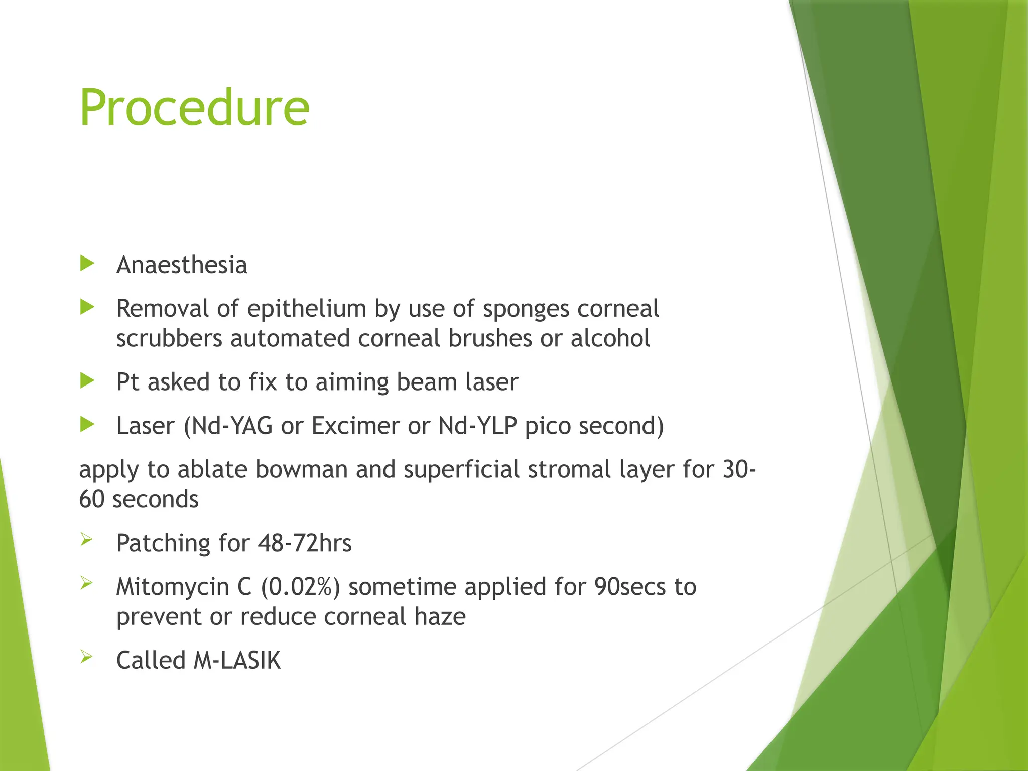 corneal refractive surgeries presenters | PPTX