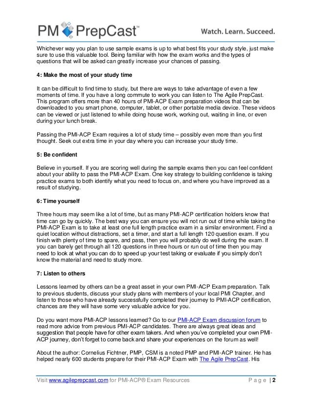 PMI-ACP Testking