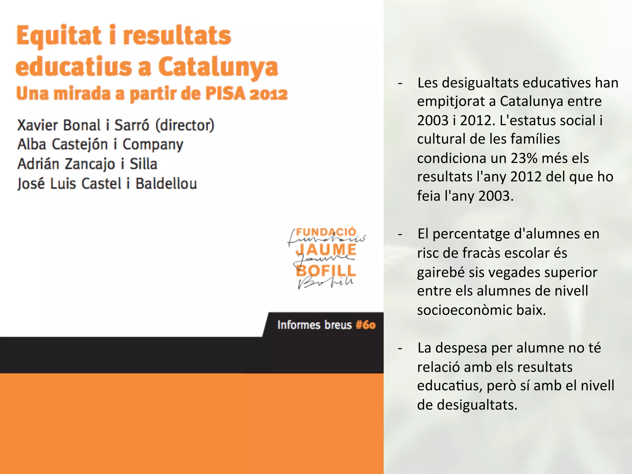 #3
Els diferents discursos en la
comunitat educativa
 