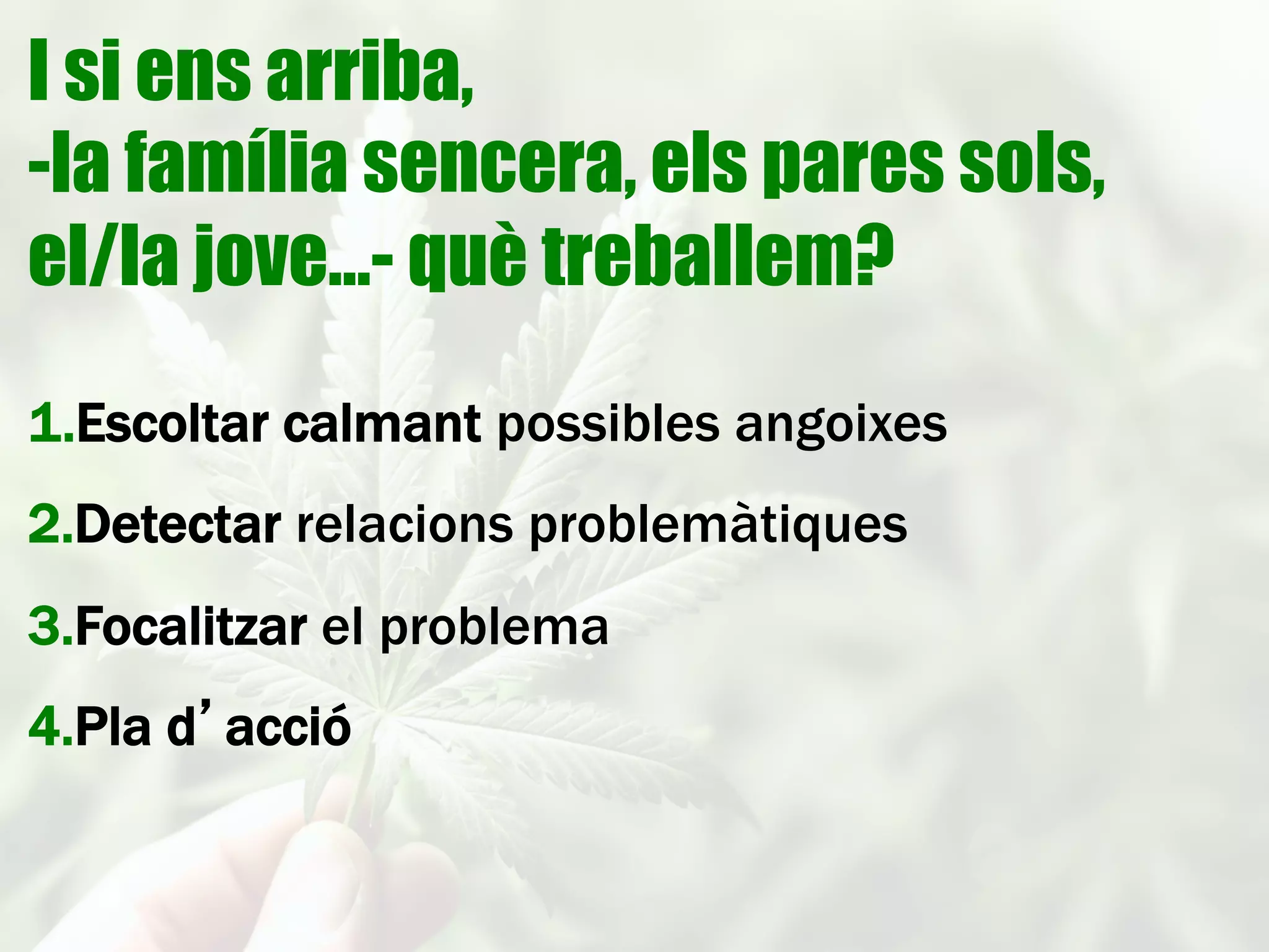 Comunitat
Família
Relacions
Autoestima social
Expectatives acadèmiques
Autoestima escolar
Malestars
Adolescents
Consum de drogues
Adaptat	
  de	
  Sánchez-­‐Sosa	
  et	
  altres	
  
(2014)	
  
 
