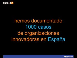 hemos documentado 1000 casos de organizaciones innovadoras en  España 