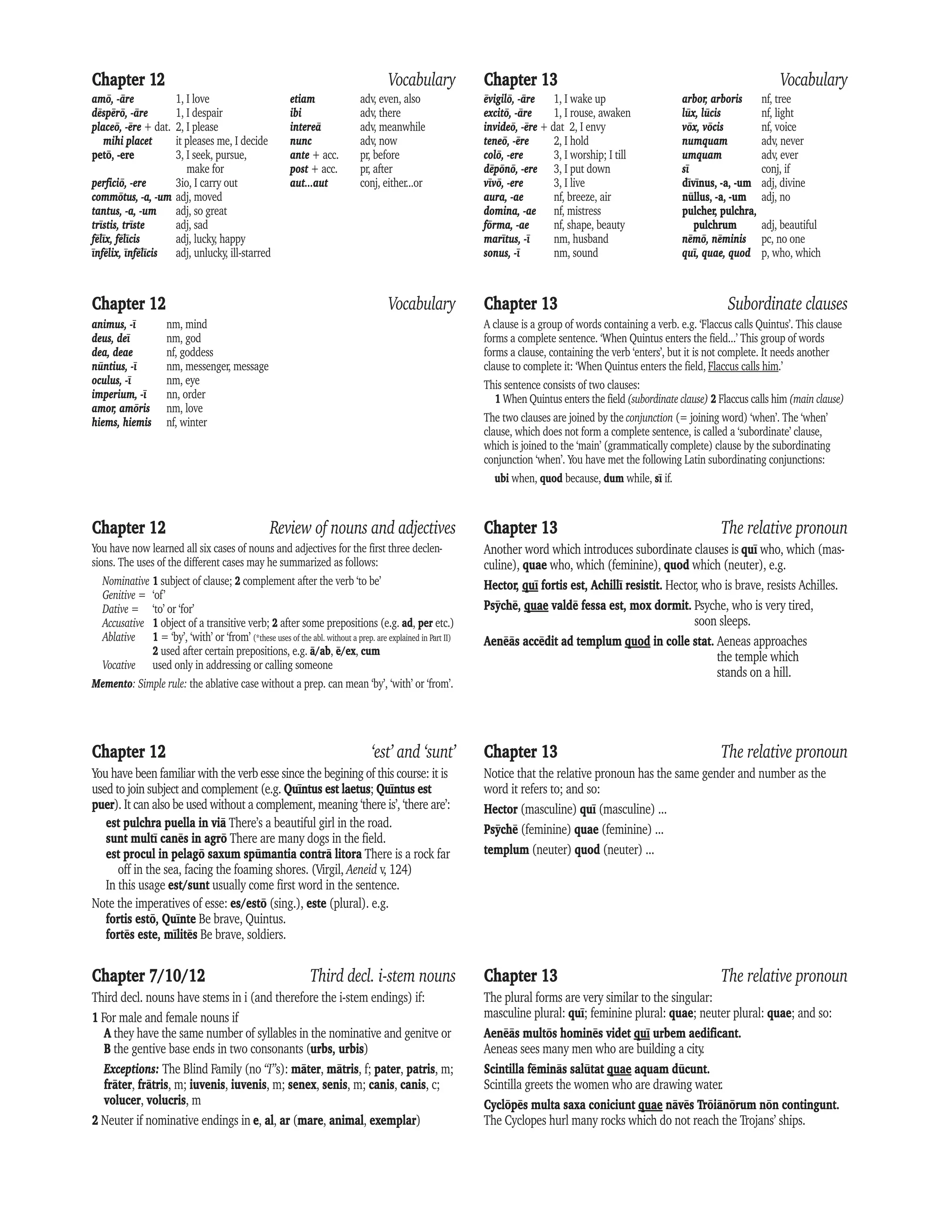 Cornell latin words, 8 pp | PDF