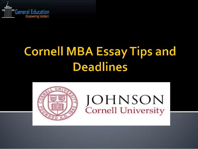 Cornell mba essays