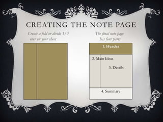 Cornell notes for Listening | PPTX