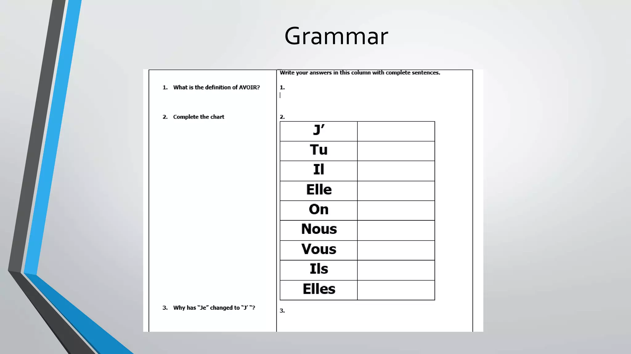 Grammar
 