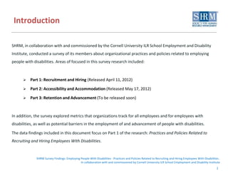 Employing People With Disabilities: Practices and Policies Related to  Recruiting and Hiring Employees With Disabilities | PPT