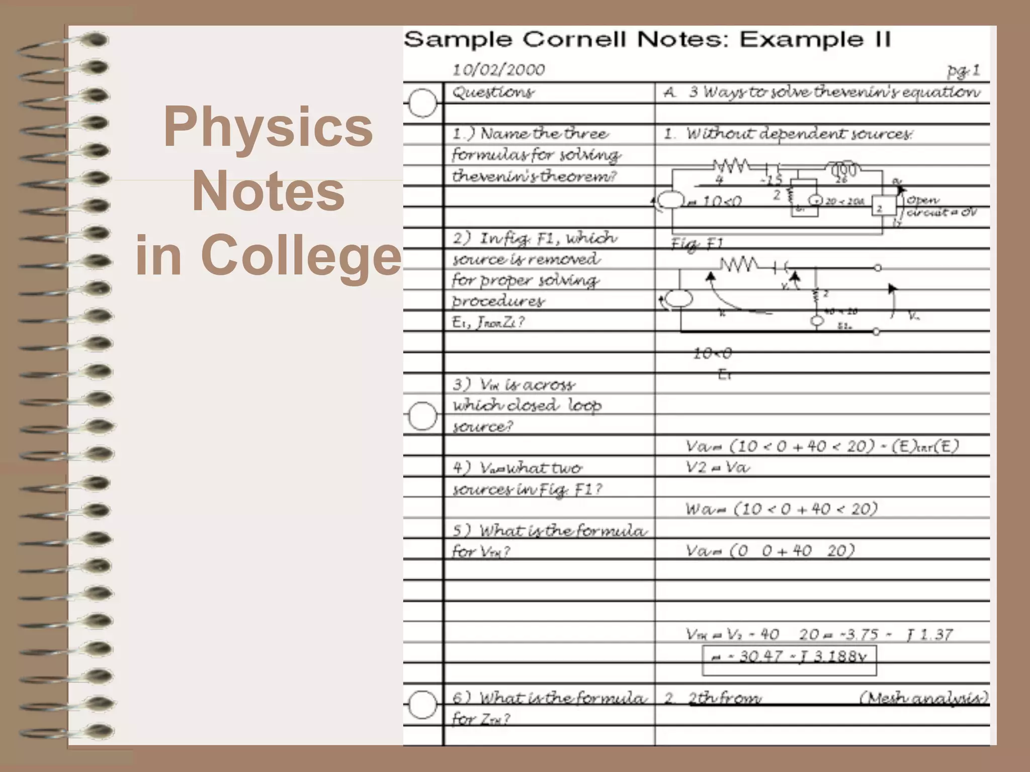 Physics
  Notes
in College
 