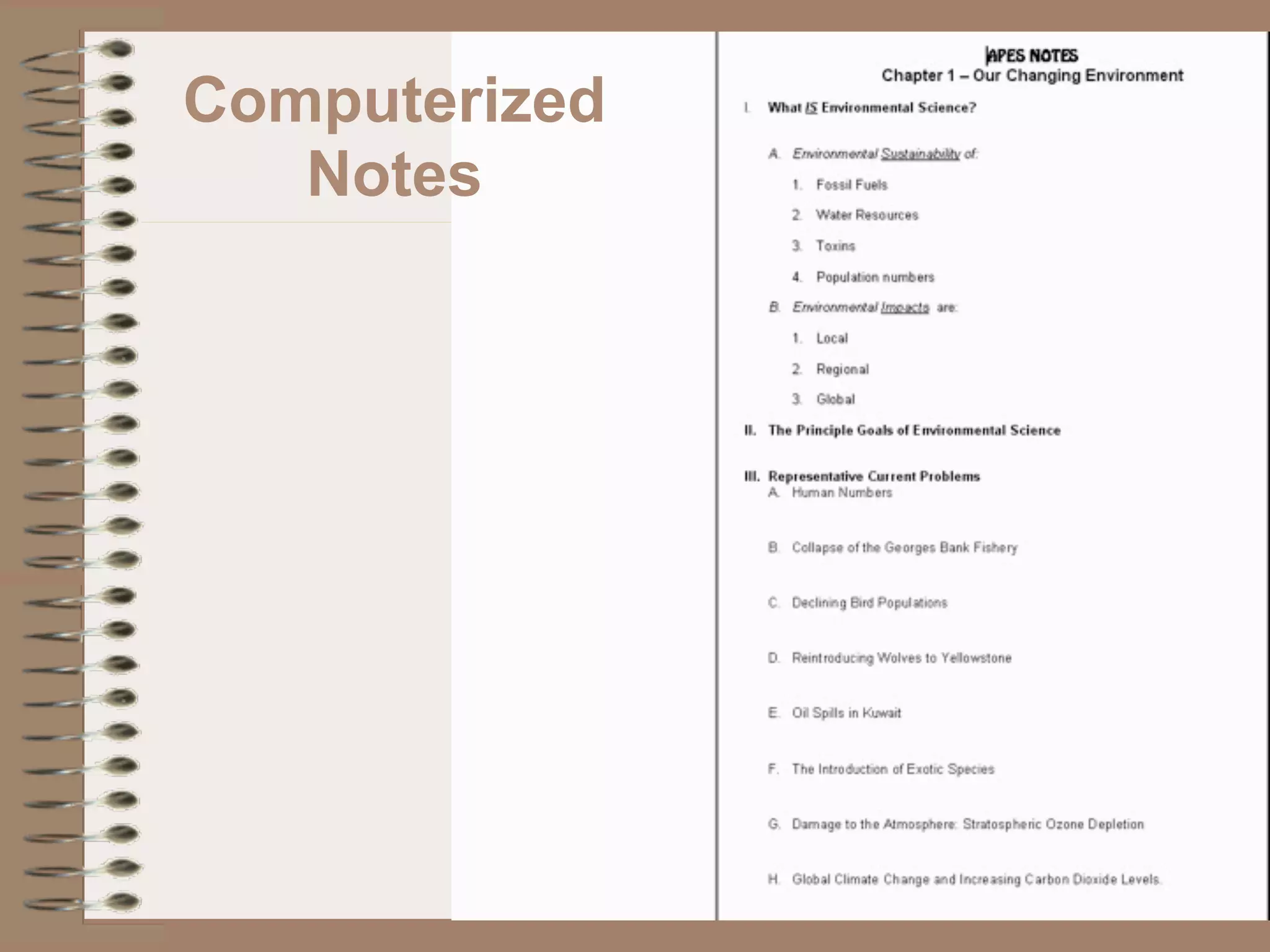 Computerized
   Notes
 