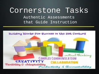 Cornerstone Tasks
Authentic Assessments
that Guide Instruction

 