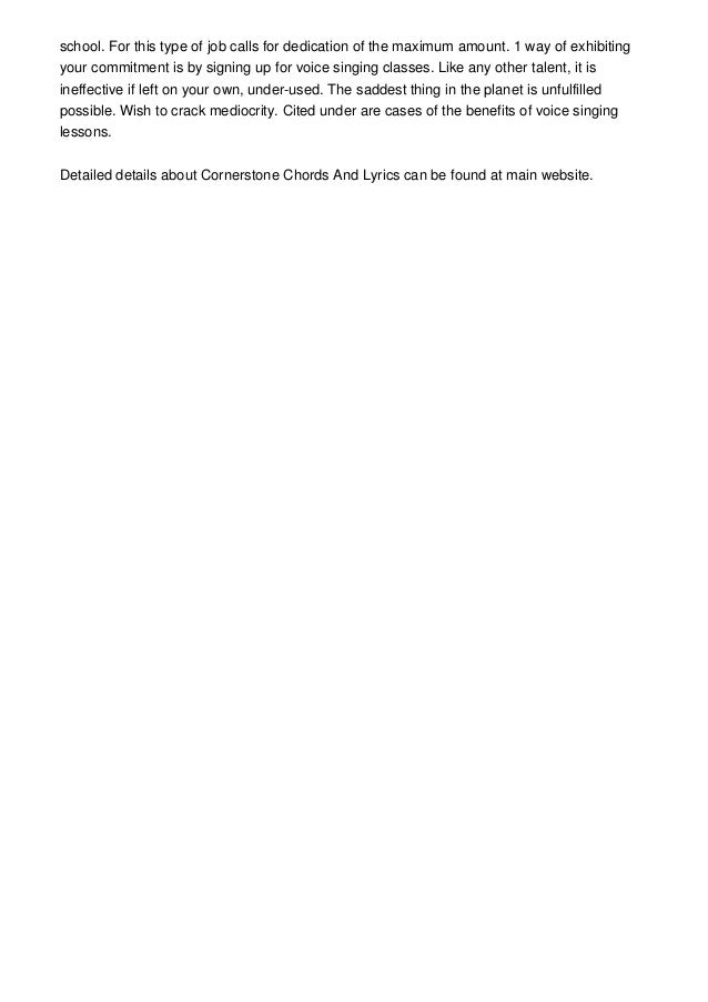 cornerstone chords