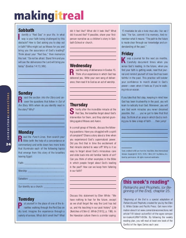 Second Quarter 2015 Bsea Commentary By >> Lesson 5 Cornerstone Connections Sabbath School Second Quarter Second Quarter 2015 Bsea Commentary By >> Lesson 5 Cornerstone Connections Sabbath School Second Quarter
