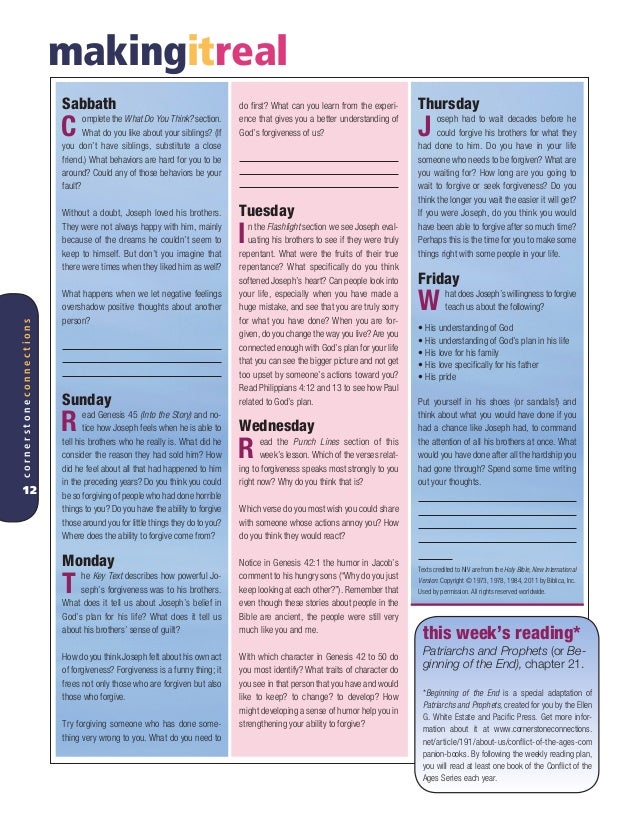 Lesson 2 Cornerstone Connections Sabbath School Second Quarter