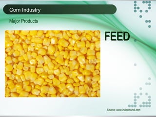 Corn Industry
Source: www.indexmundi.com
Major Products
FEEDFEED
 
