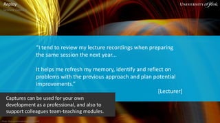 Supporting student learning with lecture capture Slide 33