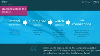Supporting student learning with lecture capture Slide 42