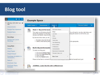 E-Learning Development Team
elearningyork.wordpress.com
Blog tool
 