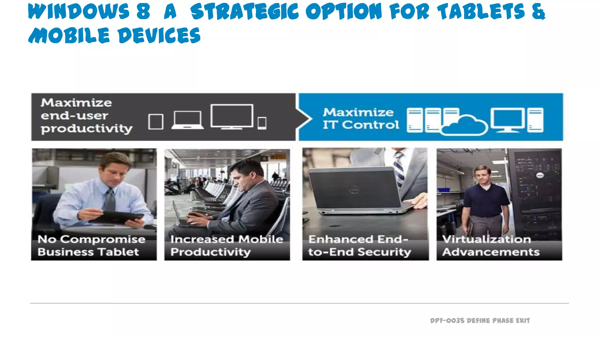 DPF-0035 Define Phase Exit
Windows 8 a Strategic Option for Tablets &
Mobile Devices
 
