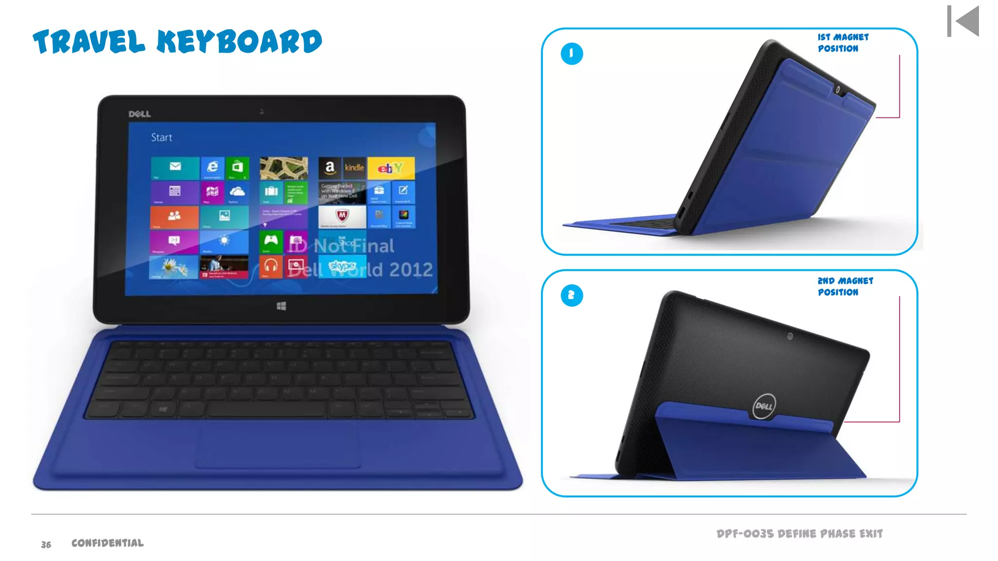 DPF-0035 Define Phase Exit
Travel Keyboard 1
2
2nd Magnet
Position
1st Magnet
Position
36 Confidential
 