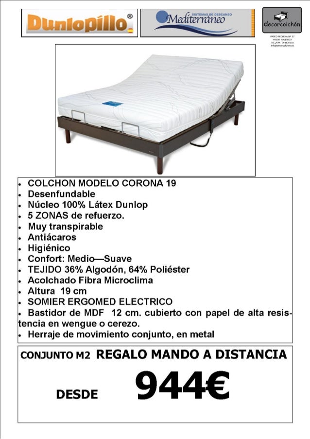 Oferta en Valencia. Pack colchón modelo corona con regalo. Decor Colc…