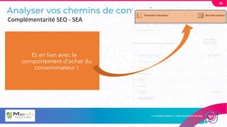 Analyser vos chemins de conversion
Et en lien avec le
comportement d’achat du
consommateur !
50
Complémentarité SEO - SEA
 