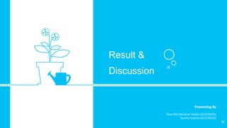 Result &
Discussion
Presenting By
Rana Md Shahariar Parbez (012192030)
Suchita Sultana (012193016)
16
 