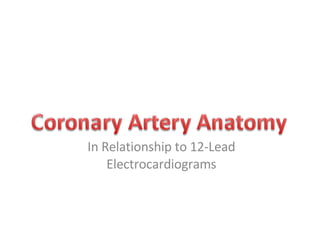 In Relationship to 12-Lead Electrocardiograms 