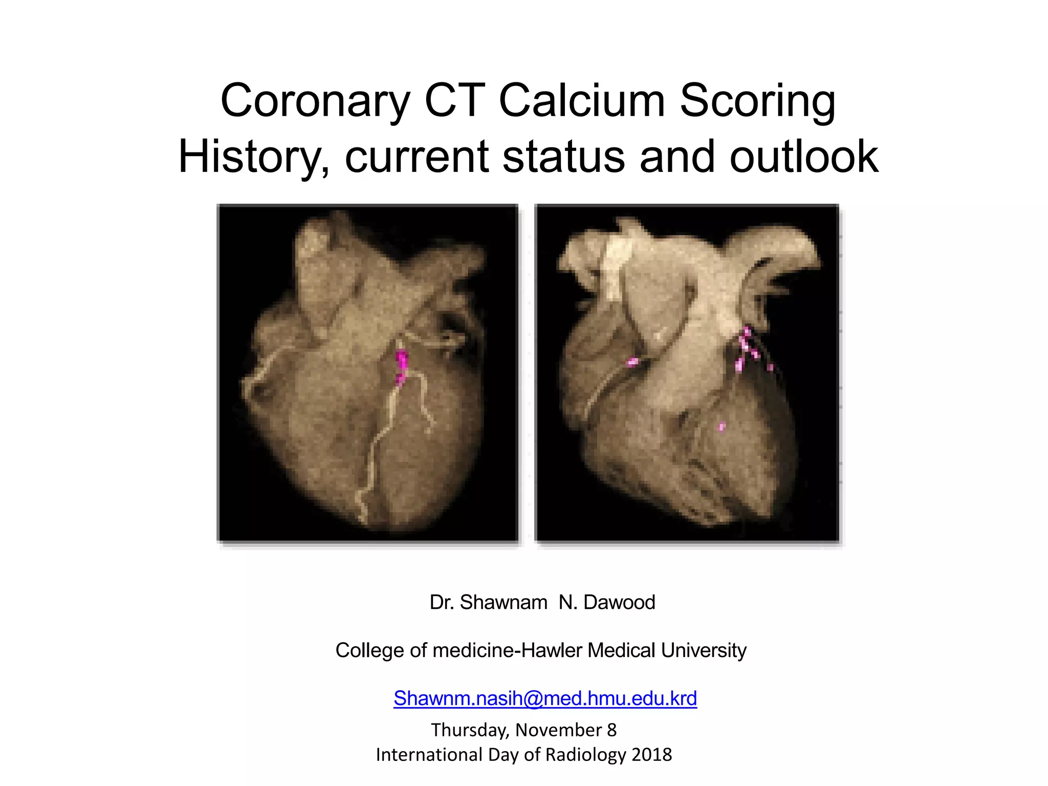 Coronary artery calcium scoring IDoR 2018 | PDF