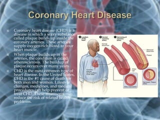 Coronary artery disease presentation | PPTX