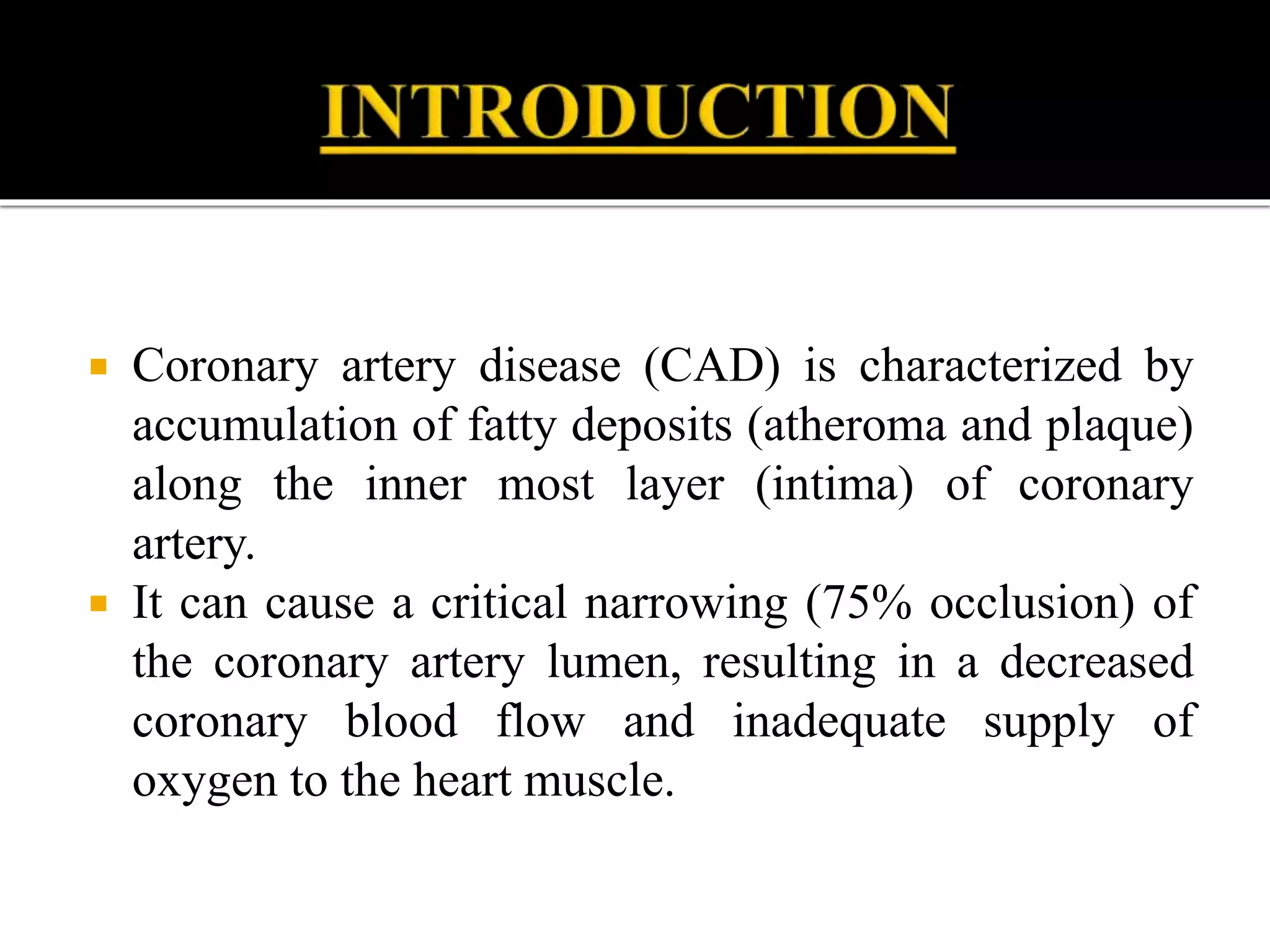Coronary artery disease | PPTX