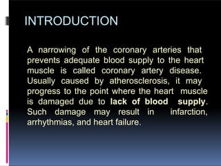 coronary artery disease and its prevention. | PPTX