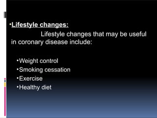 coronary artery disease and its prevention. | PPTX