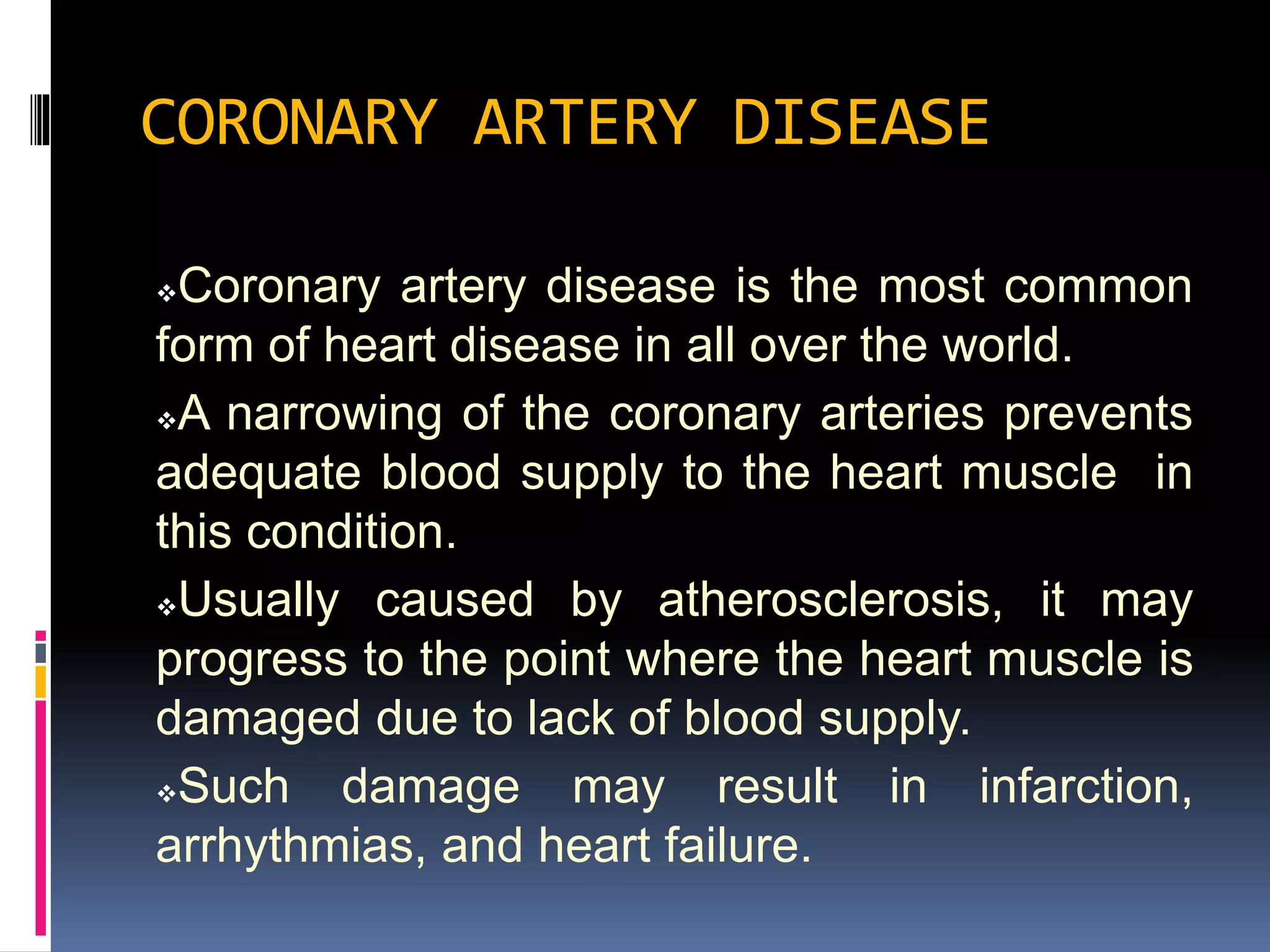 Coronary artery disease & its prevention | PPTX