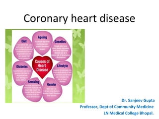 Coronary heart disease
Dr. Sanjeev Gupta
Professor, Dept of Community Medicine
LN Medical College Bhopal.
 