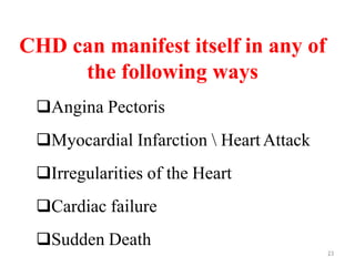 Coronary heart diseases chd | PPTX